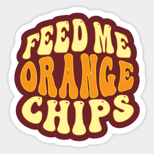 Feed Me Orange Chips, West Midlands Chip Shop Battered Chips Sticker